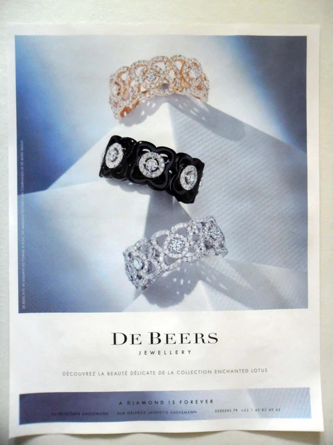 PUBLICITE-ADVERTISING De BEERS Collection Enchanted Lotus 2016