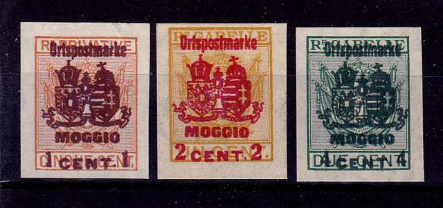 Ortspostmarke Italien Moggio  wie hergestellt