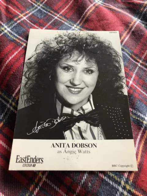 Anita Dobson (Eastenders) Presigned Vintage Bbc Cast Card