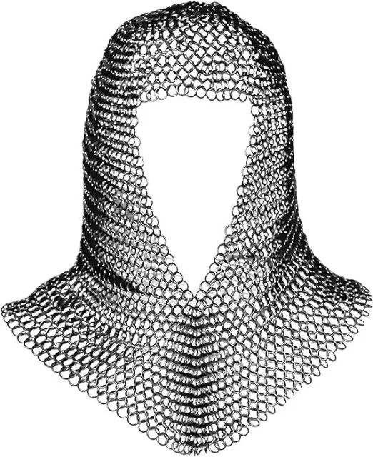 Chainmail Coif Medieval Knight Renaissance Armor Chain Mail Hood Viking