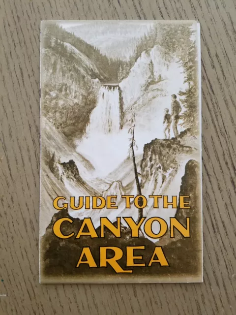 1967 OFFICIAL USDOI Yellowstone National Park Canyon Guide Map Trails Brochure