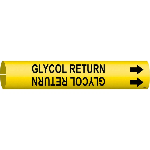BRADY 4189-B Pipe Markr,Glycol Return,7/8in H,7/8in W