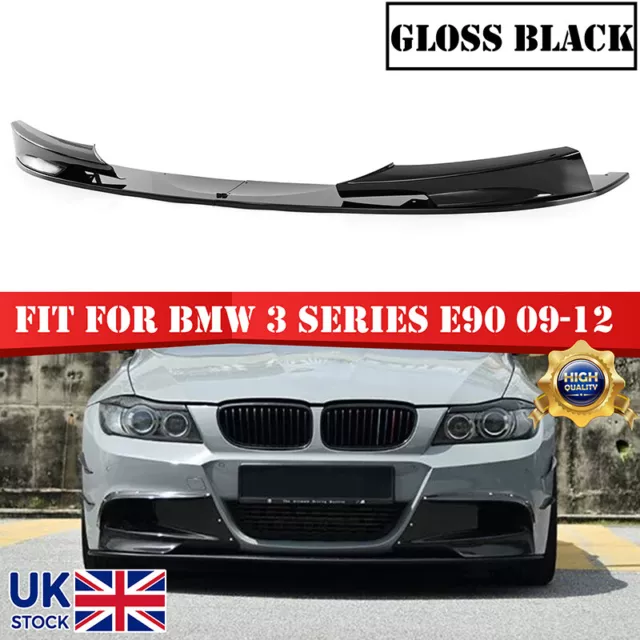 Front Bumper Splitter Lip Black For BMW 3 Series E90 E91 M Sport 2009-2012 LCI