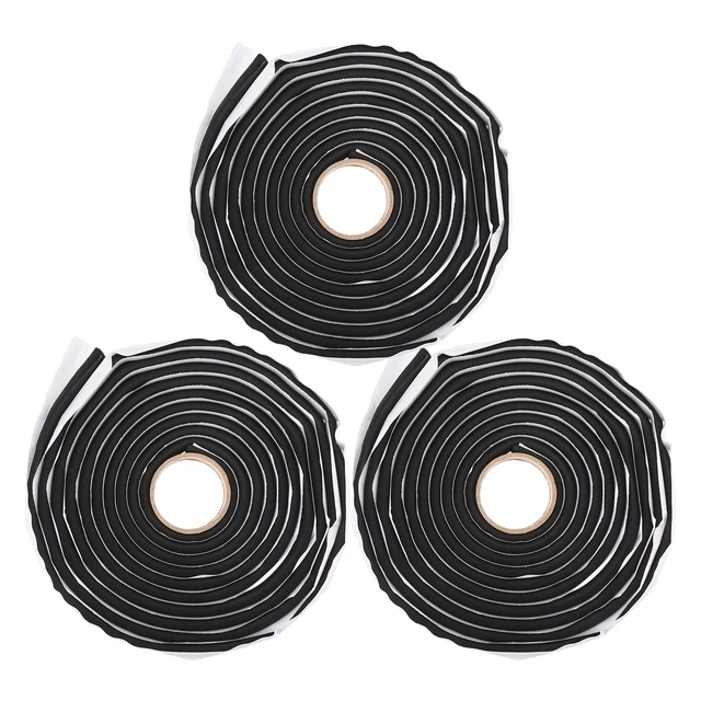 3 pezzi 13,1 piedi 4M 8mm 0,31 pollici Butile Gomma Sigillante Nastro Nero