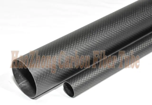 50mm OD x 44mm 46mm 47mm 48mm x 500mm 3K Roll Carbon Fiber Tube Rod Quadcopter