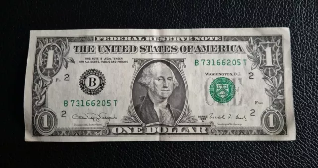 1 Dollar Geldschein Banknote 1988 A USA Washington