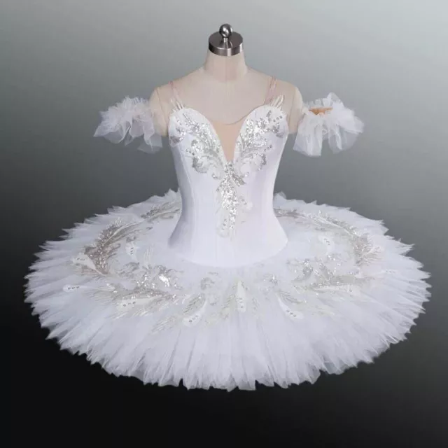 Adult Kids Classic Professional Ballet Tutu White Swan Lake Ballerina Party