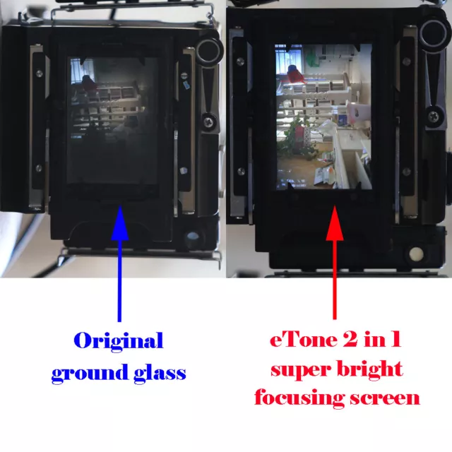 Bright 2 In 1 4X5 Ground Glass Fresnel Focusing Screen For Horseman Wista Toyo 2