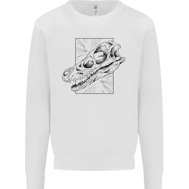Velociraptor Skull Dinosaurs Palaeontology Kids Sweatshirt Jumper