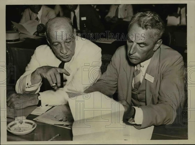 1938 Press Photo Doctors Hugh Cabot, Alan Butler at National Health Conference