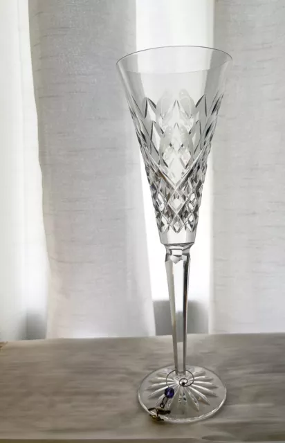 Waterford Powerscourt 12 Days Of Christmas Champagne Flute Calling Bird w/ Charm