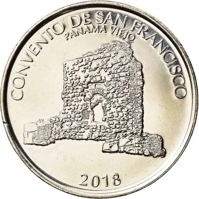 [#784178] Monnaie, Panama, Couvent de San Francisco, 1/2 Balboa, 2018, SPL, Copp