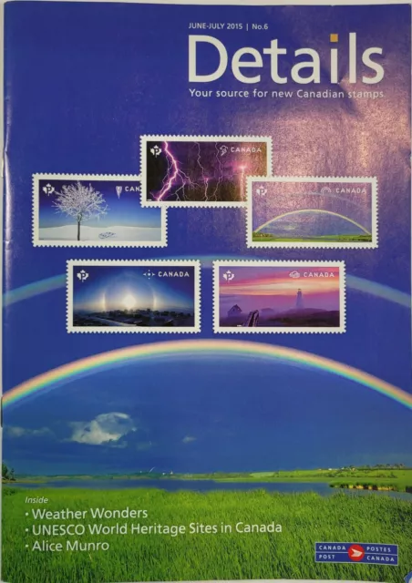 Canada Post Details Magazine - Weather Wonders + Unesco  World Heritage Recall