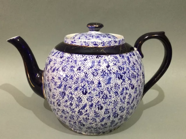 Vintage Blue & White China Grimwades Winton Flow Blue Tea Pot