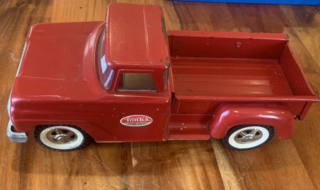 VINTAGE TONKA PICK Up Truck Stepside 1960s Red Original Toy Pressed ...