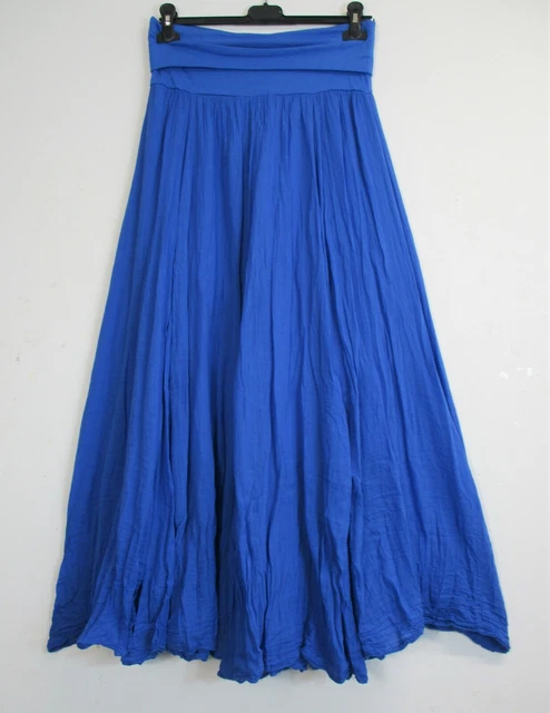 Gonna lunga da donna Lagenlook 100% cotone foderato 1/2 12 colori taglia unica: normale