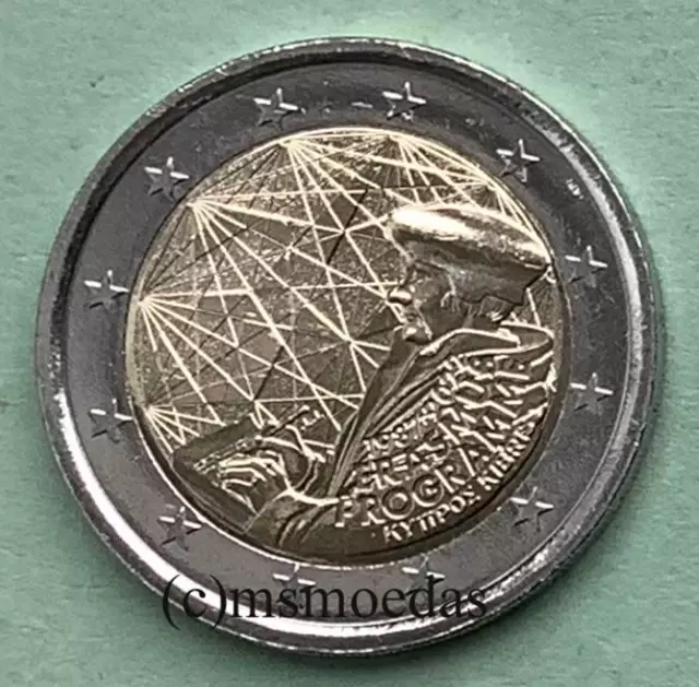 Zypern 2 Euro Gedenkmünze 2022 Erasmus-Programm Euromünze commemorative coin