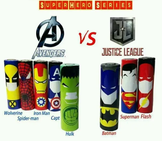 superhero 18650 battery wraps, set of 16 with free delivery