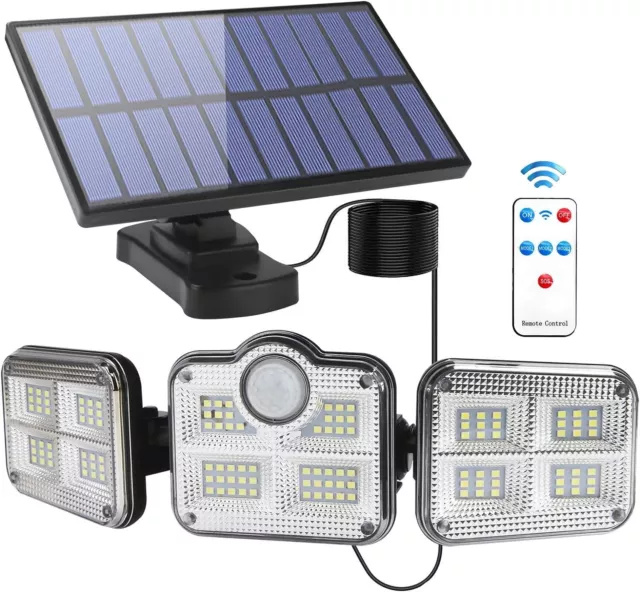 Luz Solar Exterior Interior - Foco Solar LED Exterior con Sensor de Movimiento: