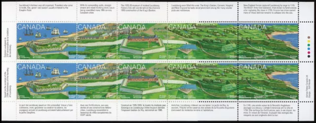 Canada Stamps Booklet of 10, Fortress of Louisbourg, Nova Scot, #1557b BK176 MNH 2