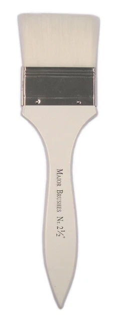 6.3cm un Colpo Bianco Sable Artista 6cm Lavaggio Spazzola Acrilico & Acquerello