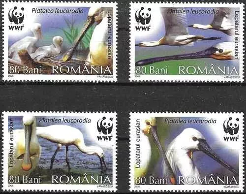 Timbres Oiseaux Roumanie 5154/5157 ** de 2006 (73835FD)