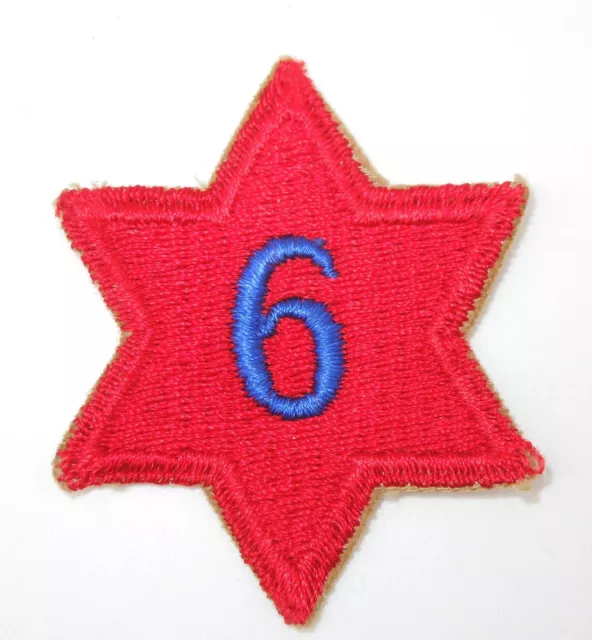 Original WWII US Army 6th Infantry Division Variation Blue Patch CH5