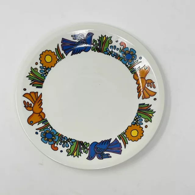 Vtg Villeroy & Boch Acapulco Bread Salad Side Plate  Set Birds Flowers  Mexico