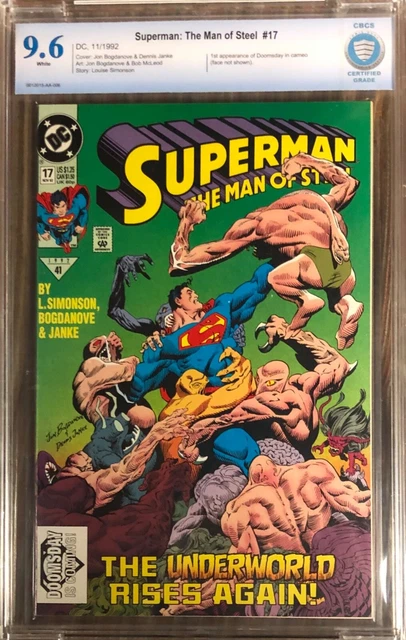 Superman man of steel number 17 CBCS 9.6. Doomsday cameo