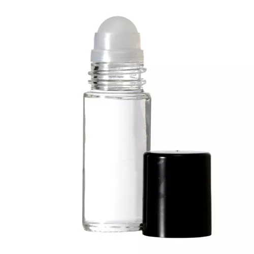 144 Pcs PLAIN 1 oz [30 ml] Clear Glass Roll on Bottle with Black Cap & Roller 2