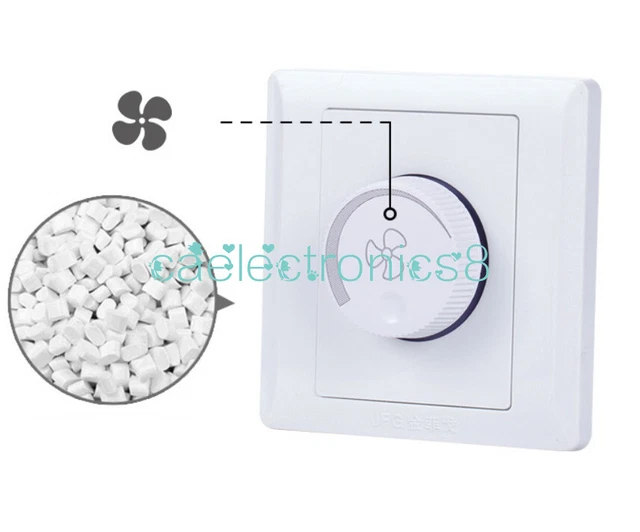 NEW 220V ADJUSTMENT Ceiling Fan Speed Control Switch Wall Button Dimmer ...