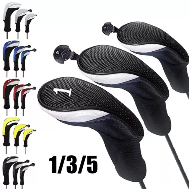 1/3/5 Fairway Woods Golf Club Head Covers Protective Headcover Golf Rod Sleeve