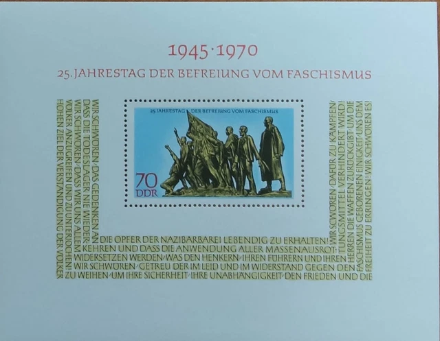 Block 32 +25. Jahrestag der Befreiung+ 1970+postfrisch+ Michel Nr. 1572