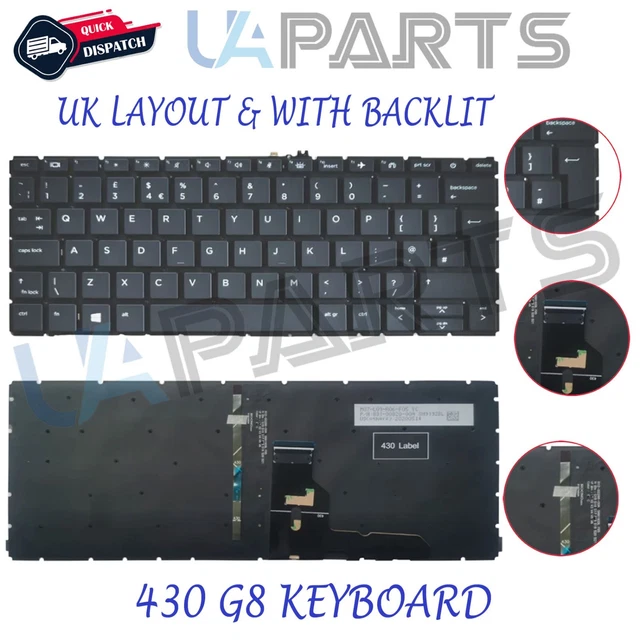 Clavier Italien Sans Cadre Pour HP Probook 430 G1 - QWERTY Noir - Neuf
