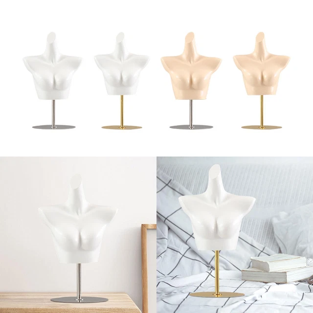 Torse De Mannequin Femme En Polystyrène - 25 Cm Blanc - Base Pour Déco Créative Et Personnalisation