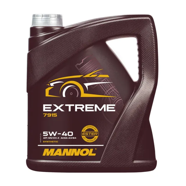 Mannol extreme SAE 5W40 Huile VW 50200, 50500, MB 229.5, BMW LL-01,4 Litres De