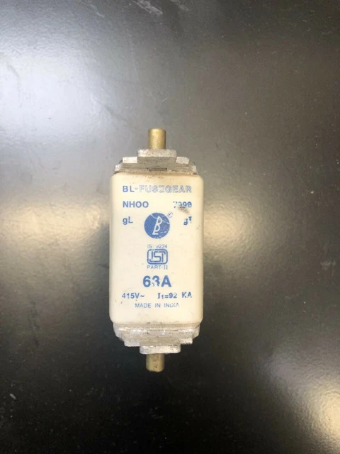 BL-FUSEGEAR NH00 7999 63A, 415V, 91kA (USED TESTED CLEANED)