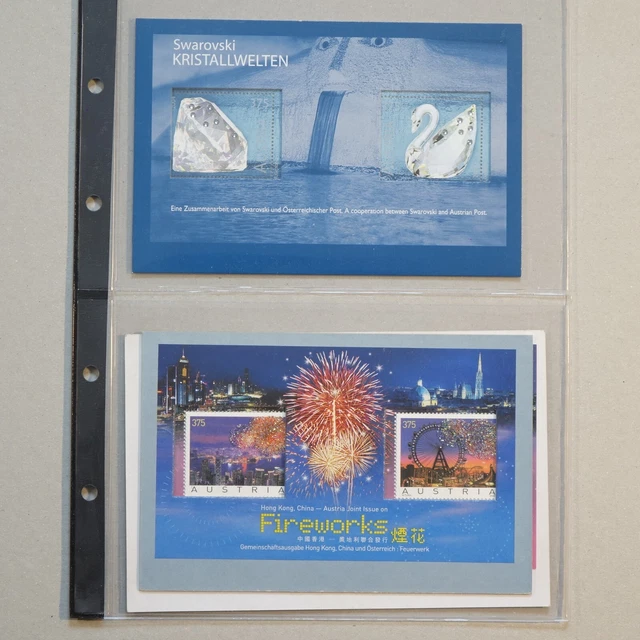 Postfrische Briefmarken Österreich mit Swarovski-Kristallen Postwert  14 € (107)