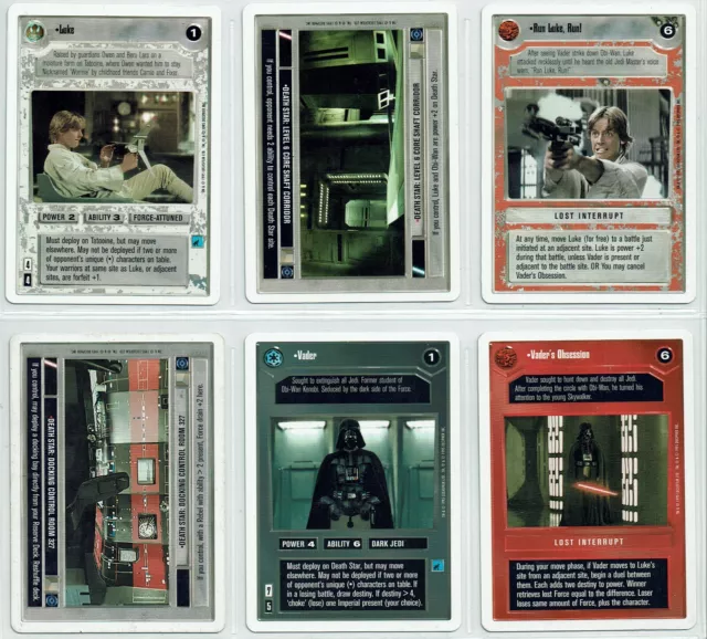 Star Wars Ccg Premiere Set Of 2 Player Cards