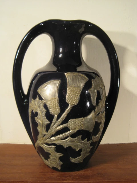 Ancien et rare Vase en Grès de Pierrefonds Signé ETAINS d'ART PROMSY Art Nouveau