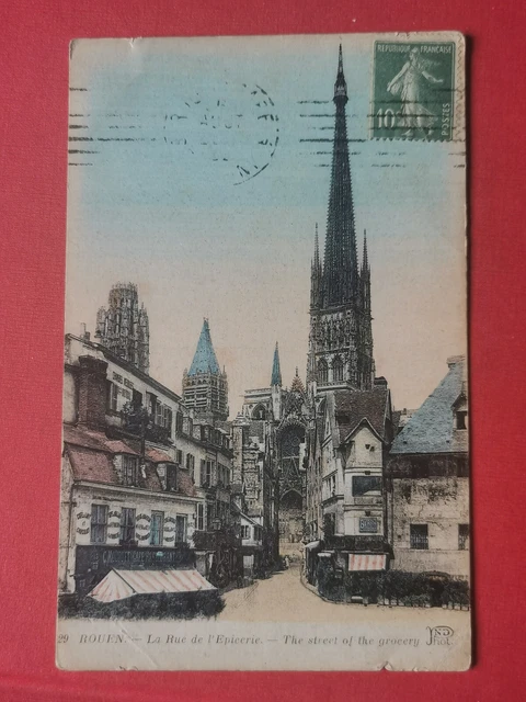 Carte Postale Ancienne Rouen - Rue De L'Épicerie - 76 - Années 1900