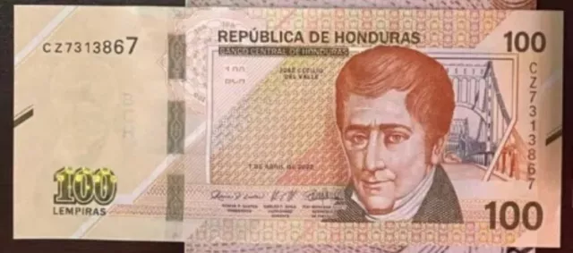 HONDURAS P-New 100 Lempiras 2024 UNC PRE-Order