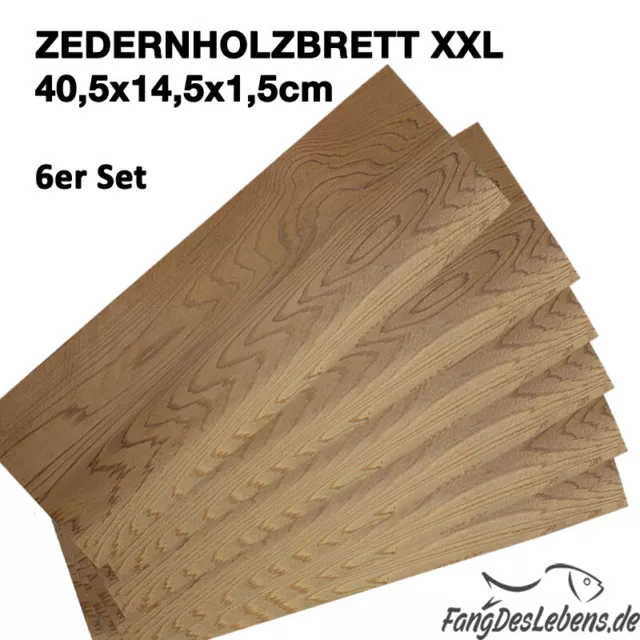 Zedernholzbrett Smoky XXL40,5x14,5x1,5 cm Räucherbrett Grillplank, Räucherplanke