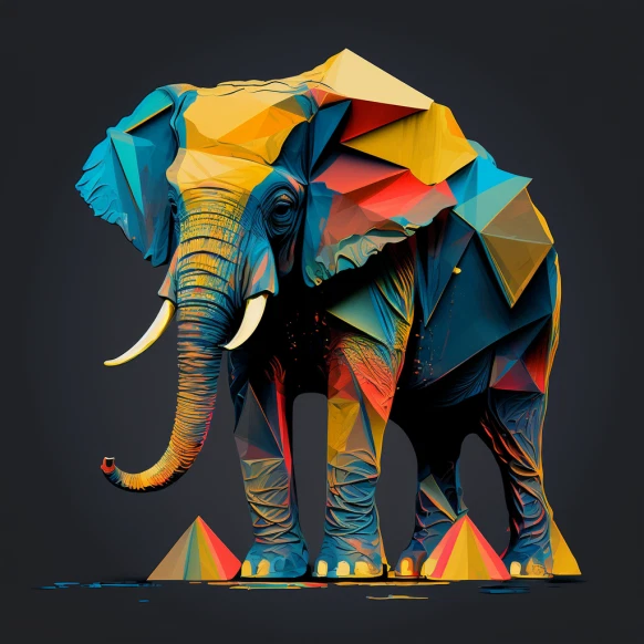 NFT Elephant with Piramids