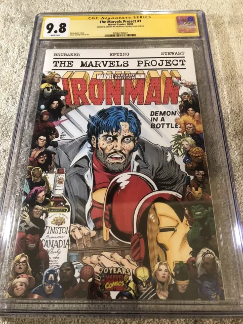 Invincible IRON MAN 1 CGC SS 9.8 Issue 128 Demon in a Bottle Original art Sketch