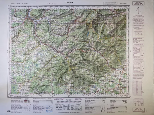 Carte IGN ancienne de Thann et ses environs