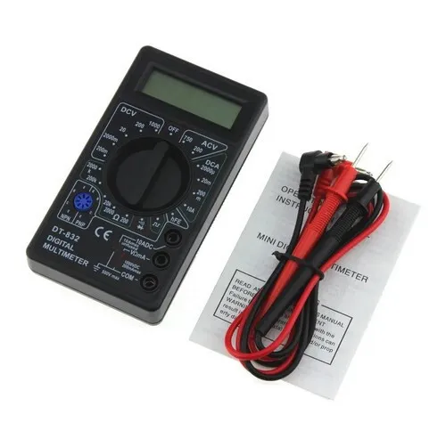 Multimetro Digitale AC DC DT832 NERO Voltmetro Amperometro Ohm Tester