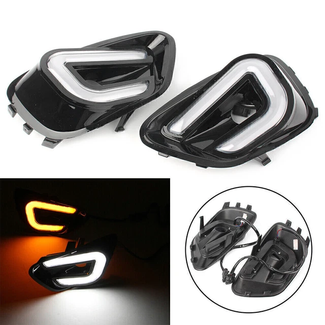 DRL LED Luce Diurna Frecce Giallo/Bianco per Jeep Compass 11-16