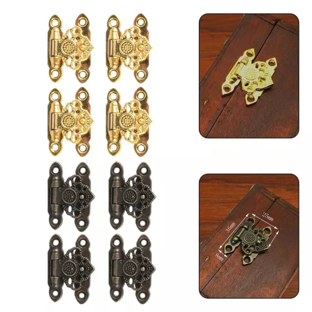 4PCS Antique Bronze Gold Jewellery Box Suitcase Latch Lock Clasp Hasp Buckle