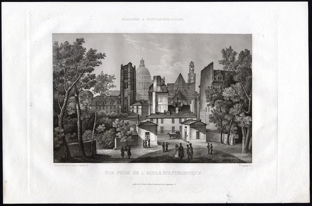 Antique Print-Aquatint-PARIS-COLLEGE-POLYTECHNIQUE-SCIENCE-Legrand-Gavard-1845